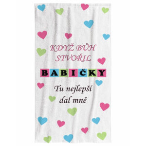 Osuška Když bůh stvořil babičky (Velikost osušky: 100x170cm)