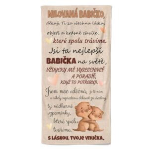 Osuška Milovaná babičko – vydry (Velikost osušky: 100x170cm)
