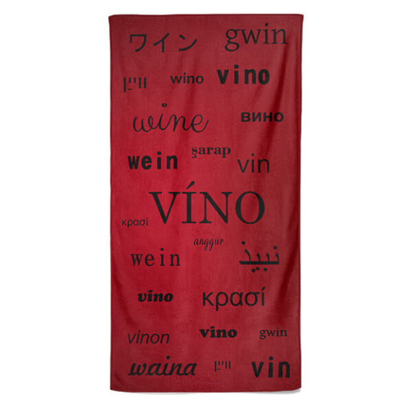 Osuška Víno – jazyky (Velikost osušky: 100x170cm)