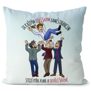 Polštář Úspěšný zaměstnanec (Velikost: 55 x 55 cm)