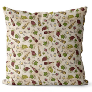 Polštář Víno a zase víno (Velikost: 55 x 55 cm)