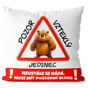 Polštář Vzteklý jedinec (Velikost: 55 x 55 cm)