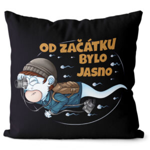 Polštářek Fotograf - spermie (Velikost: 55 x 55 cm)