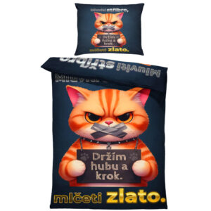 Povlečení Držím hubu (Rozměr : 1x150/200 + 1x60/50)