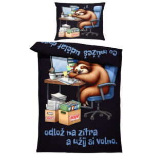 Povlečení Odlož na zítra (Rozměr : 1x150/200 + 1x60/50)