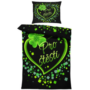 Povlečení Srdce pro štěstí (Rozměr : 1x150/200 + 1x60/50)