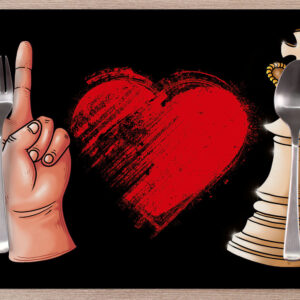 Prostírání Love Chess