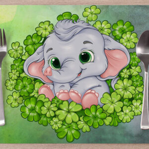 Prostírání Slůně a čtyřlístky