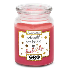 Svíčka Anděl bez křídel – babička (Vůně svíčky: Višně v čokoládě)