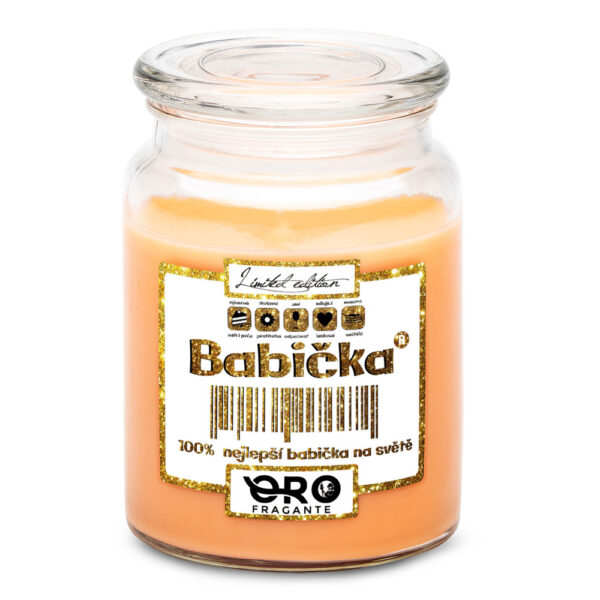 Svíčka Babička 100% (Vůně svíčky: Tropické ovoce)