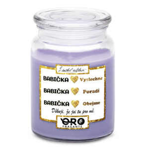 Svíčka Babička poradí (Vůně svíčky: Levandule)