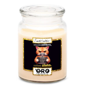 Svíčka Držím hubu (Vůně svíčky: Vanilka)