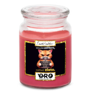 Svíčka Držím hubu (Vůně svíčky: Višně v čokoládě)