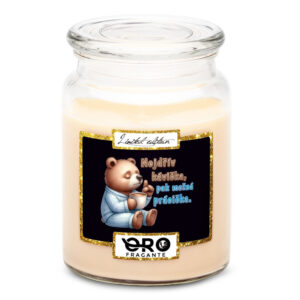 Svíčka Kávička pak prácička (Vůně svíčky: Vanilka)