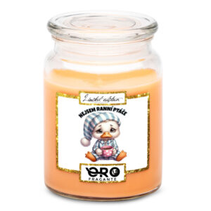 Svíčka Nejsem ranní ptáče (Vůně svíčky: Tropické ovoce)