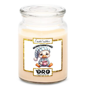 Svíčka Nejsem ranní ptáče (Vůně svíčky: Vanilka)