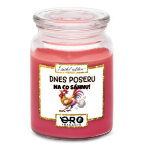 Svíčka Poseru na co sáhnu (Vůně svíčky: Višně v čokoládě)