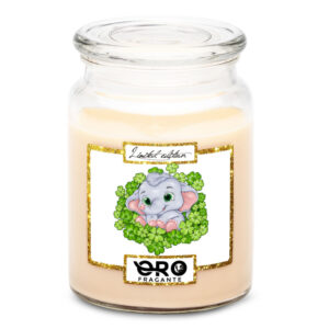 Svíčka Slůně a čtyřlístky (Vůně svíčky: Vanilka)
