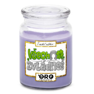 Svíčka Všechno zvládneš (Vůně svíčky: Levandule)