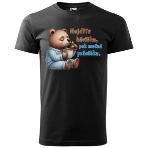 Tričko Kávička pak prácička (Velikost: 5XL