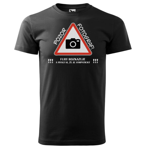 Tričko Pozor fotograf (Velikost: 4XL