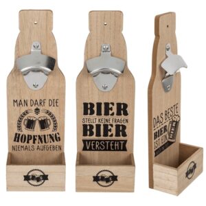 Otvírák na láhve se zásobníkem na víčka