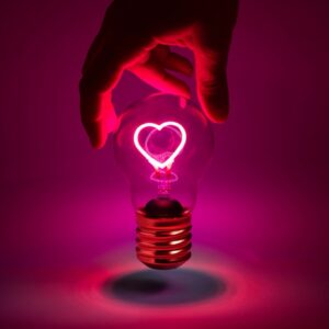Bezdrátová žárovka se srdíčkem