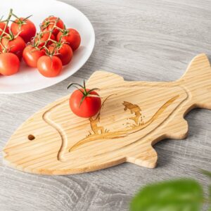 Dřevěné prkénko na krájení ryba