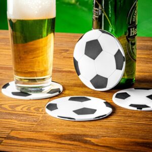 Silikonové fotbalové podložky pod sklenice (4 kusy)