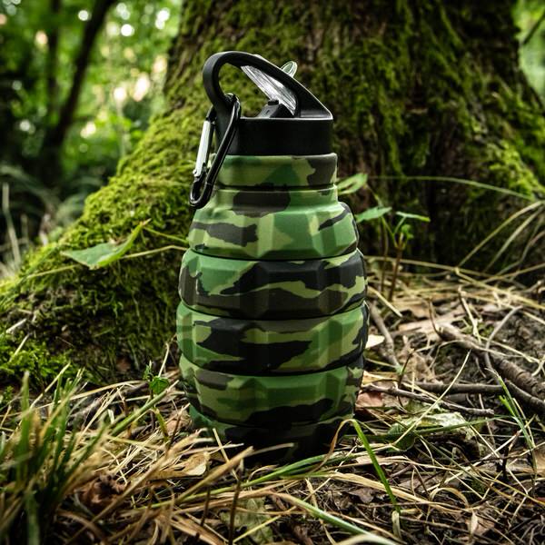 Skládací láhev na vodu ve tvaru granátu
