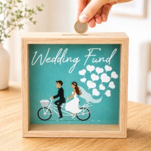 Dřevěná pokladnička Wedding Fund