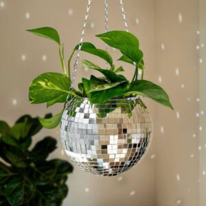 Závěsný květináč disco koule