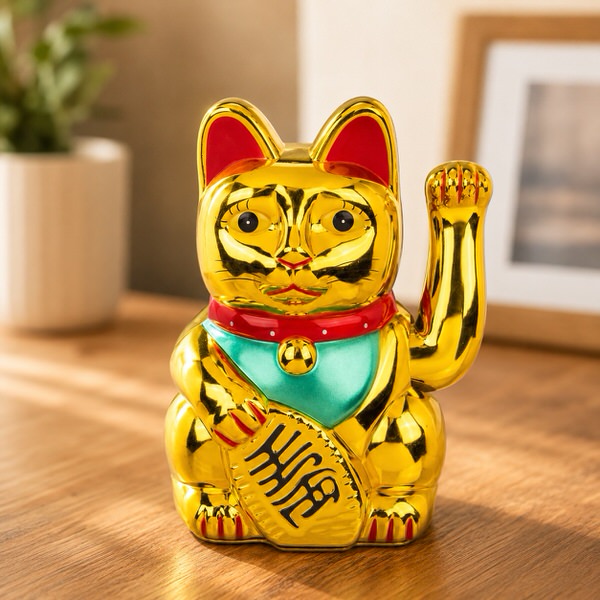 Mávající kočka štěstí Maneki Neko 20 cm