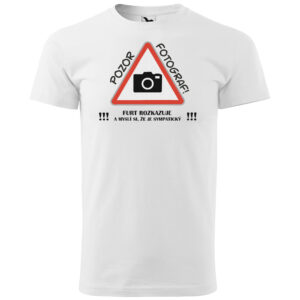 Tričko Pozor fotograf (Velikost: 4XL