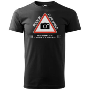Tričko Pozor fotograf (Velikost: 4XL