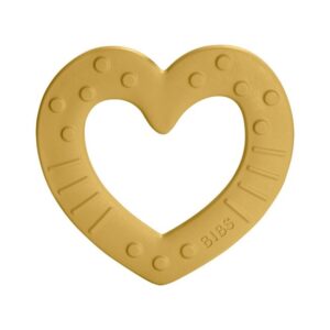 BIBS Baby Bitie kousátko - Heart Mustard