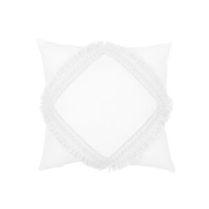 Dekorační polštář Boho s krajkou - Bílý
