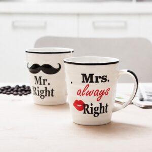 Hrnky Mr right a Mrs always right I - vada na hrnku Mrs