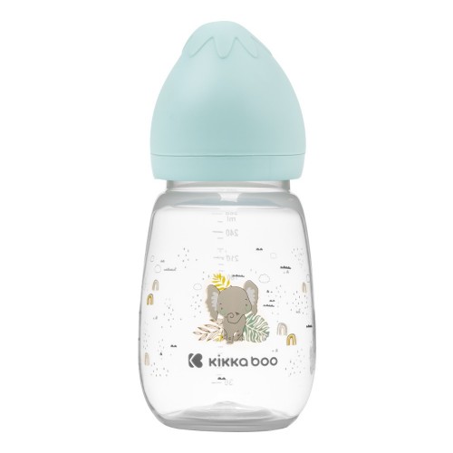 Kojenecká láhev KikkaBoo 260 ml Savana mentolová 3m+