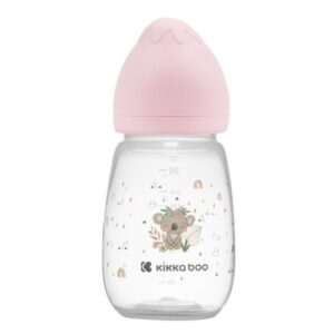 Kojenecká láhev KikkaBoo 260 ml Savana růžová 3m+