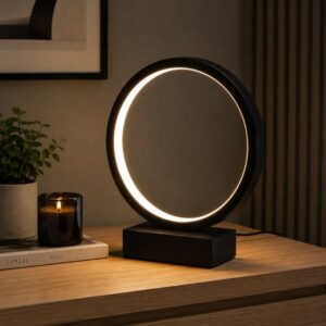 Stolní LED lampa kruh