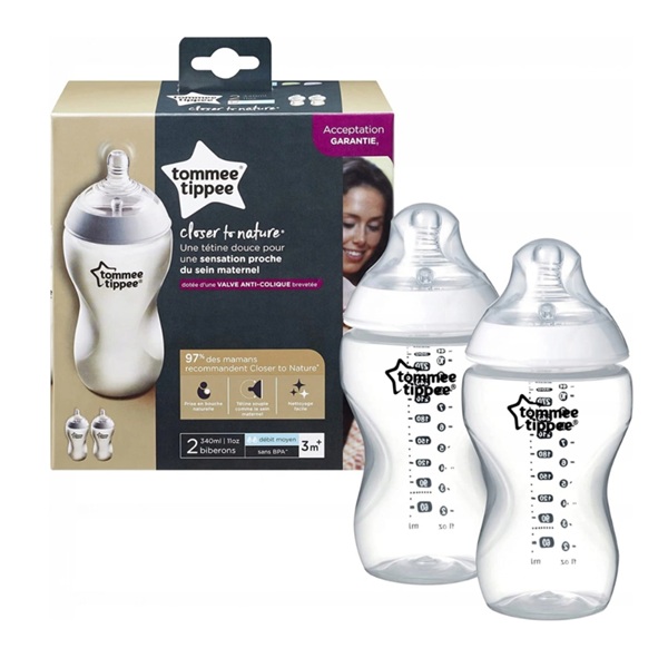 Tommee Tippee kojenecká láhev C2N 260 ml - 0M+ (2 kusy)