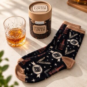 Dárkový set pro milovníky whisky (sklenice a ponožky)